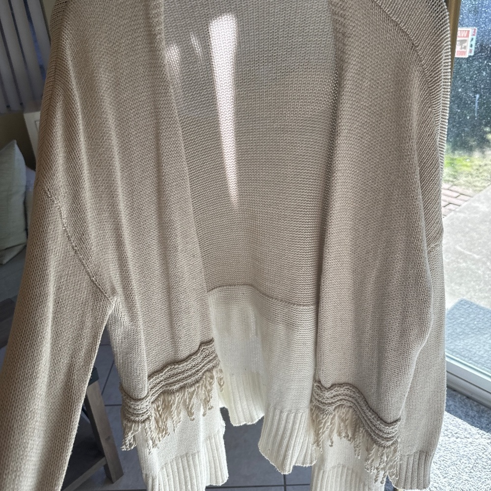Beige and cream sweater